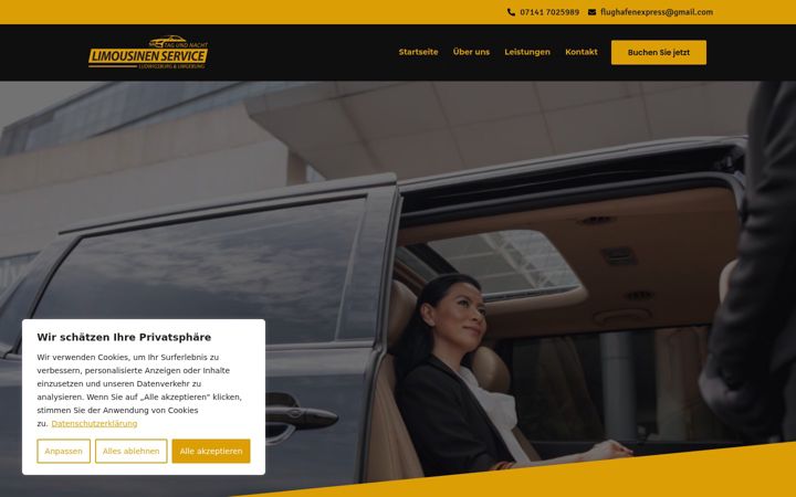 Screenshot di flughafenexpress24.de