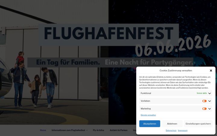 Screenshot of flughafenfest-hof.de