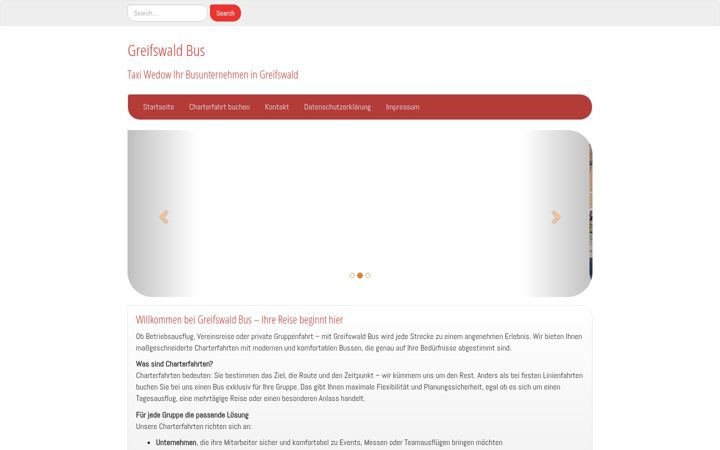 Screenshot of flughafenshuttle-hgw.de