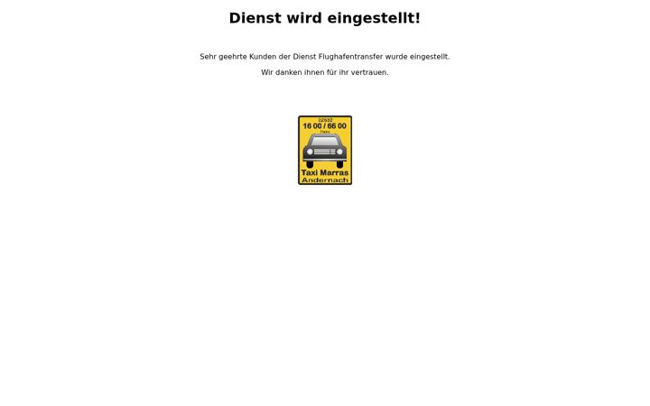 Screenshot of flughafentransfer-andernach.de