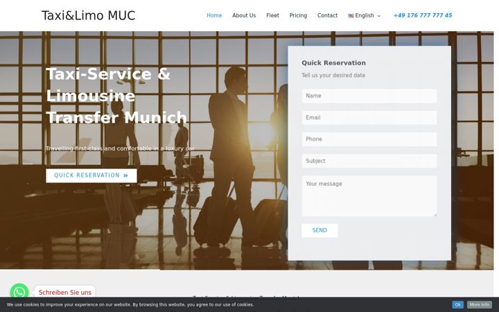Screenshot of flughafentransfer-muenchen.info