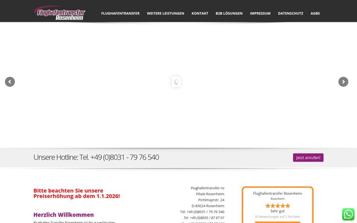 Screenshot di flughafentransfer-ro.de