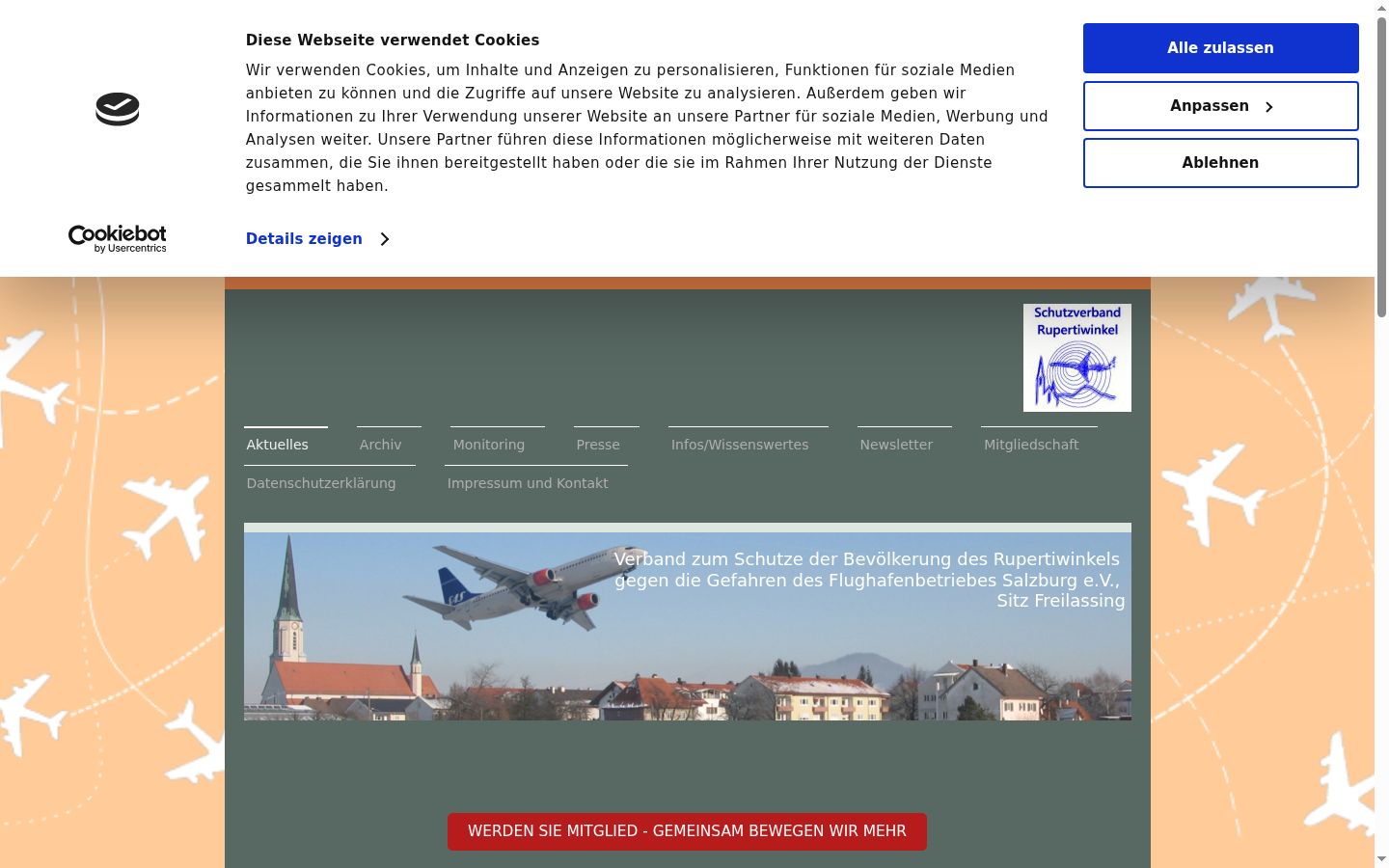 Screenshot van de toestemmingsbanner zoals getoond vóór enige interactie