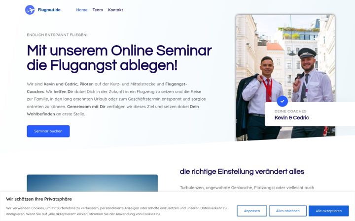 Screenshot di flugmut.de
