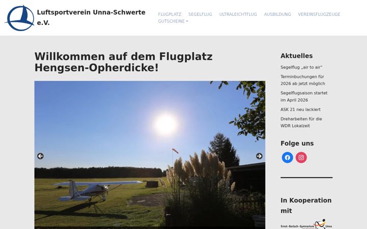 Screenshot ta' flugplatz-hengsen.de