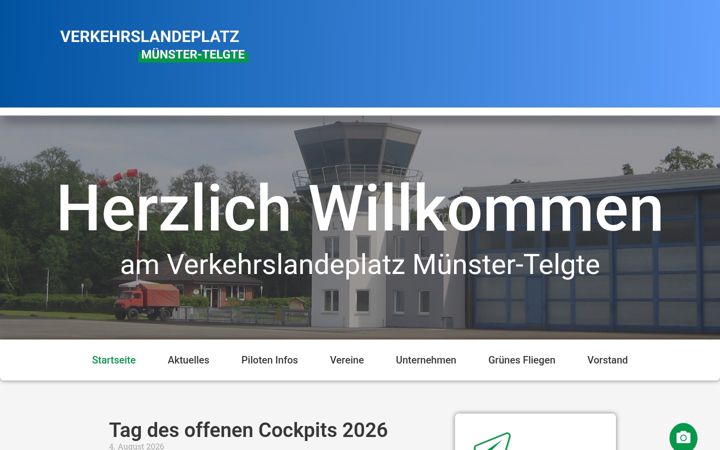Skjámynd af flugplatz-muenster-telgte.de