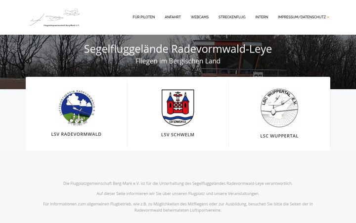 Screenshot of flugplatz-radevormwald.de