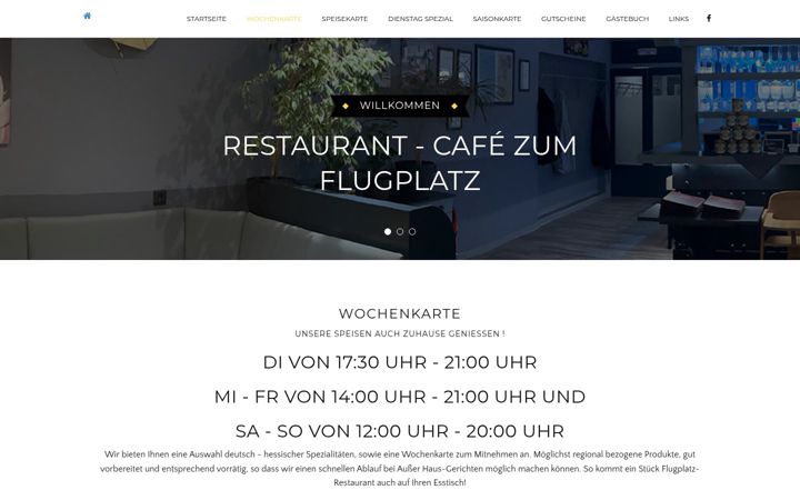 Skjámynd af flugplatz-restaurant-schoenstadt.de