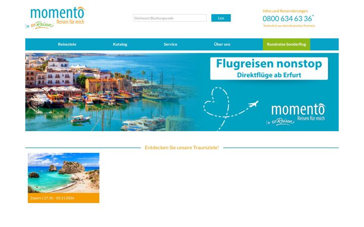 Screenshot of flugreisen-ab-erfurt.de