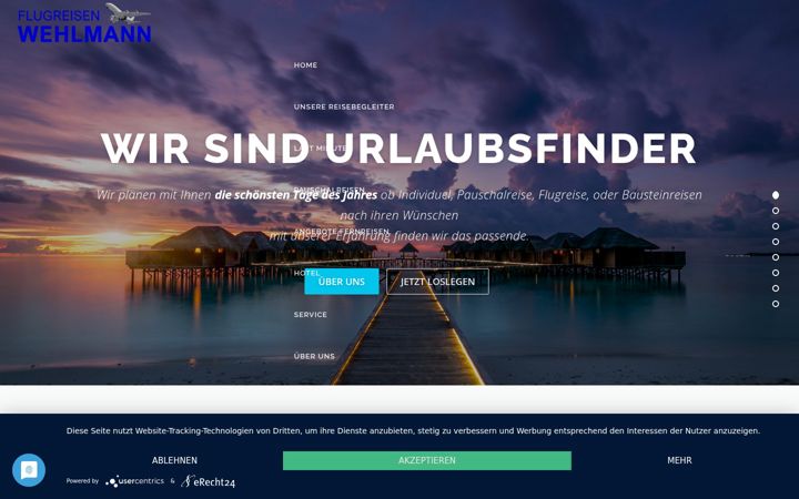 Screenshot ta' flugreisen-wehlmann.de