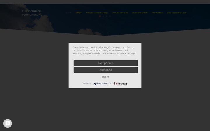 Screenshot ta' flugschuelerversicherung.de