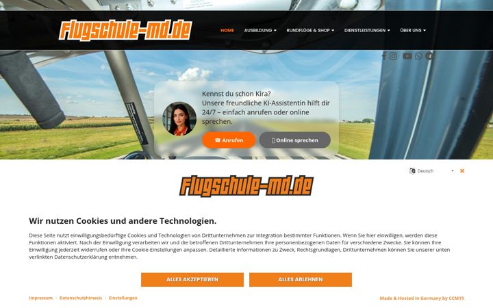 Screenshot of flugschule-md.de