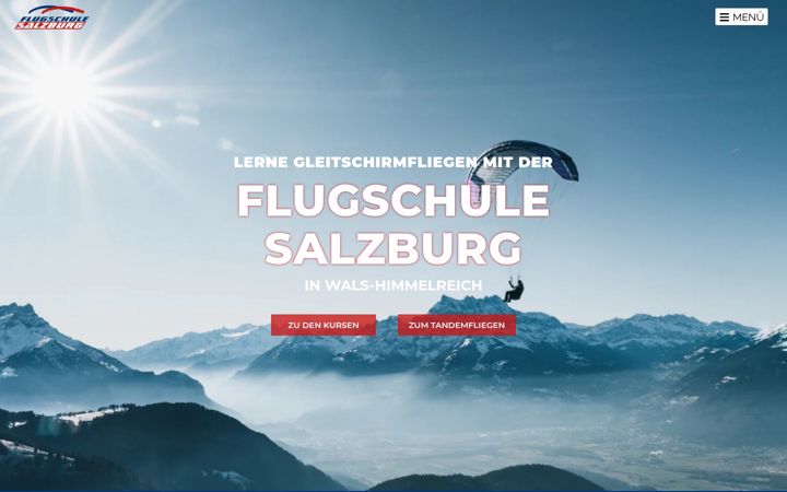 Screenshot of flugschule-salzburg.com