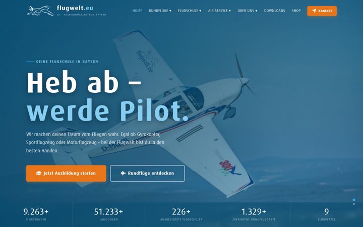 Screenshot of flugwelt.eu