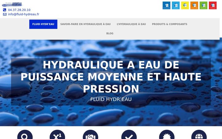 Screenshot of fluid-hydreau.fr