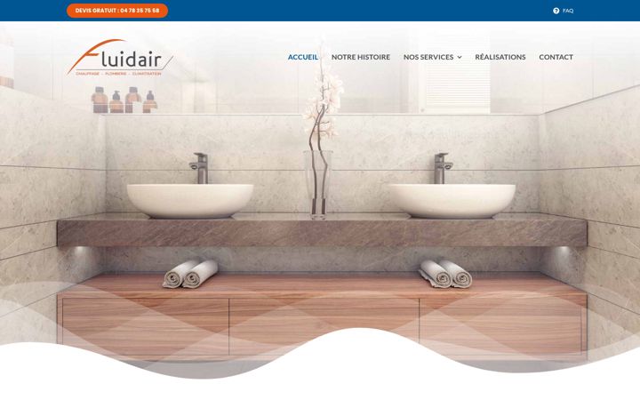 Screenshot of fluidair.org