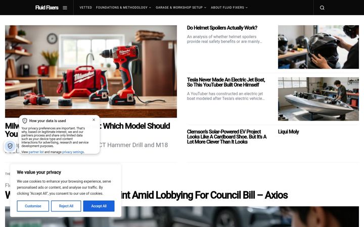 Screenshot of fluidfixers.com