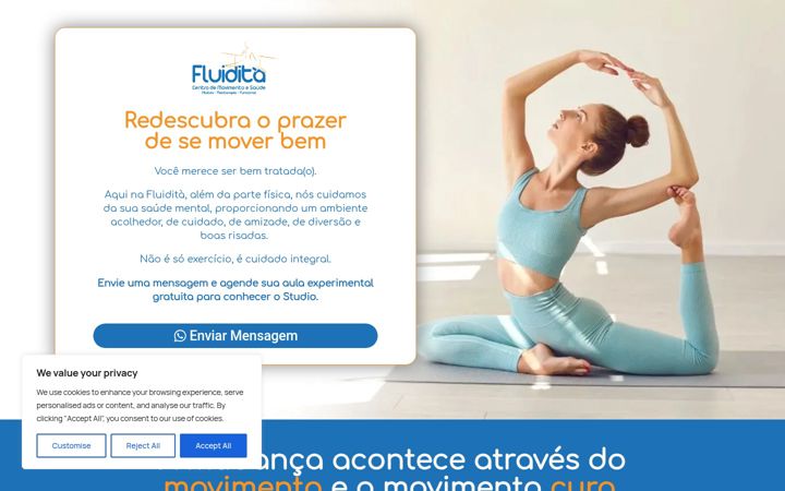 Екранна снимка на fluidita.com.br