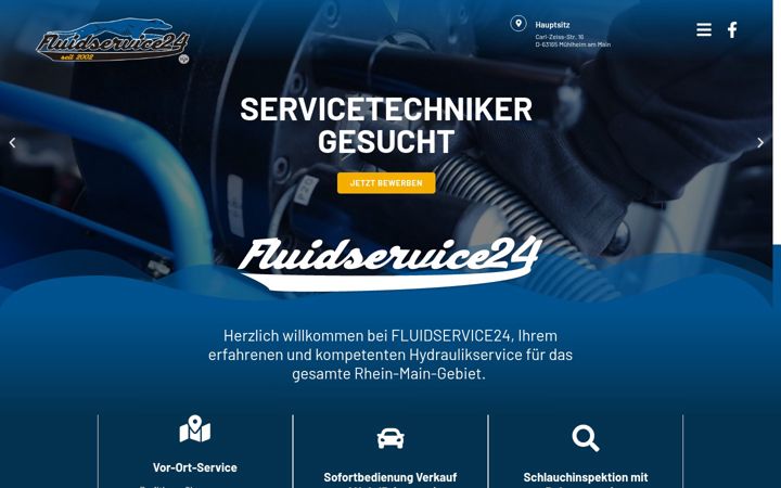 Screenshot of fluidservice24.de