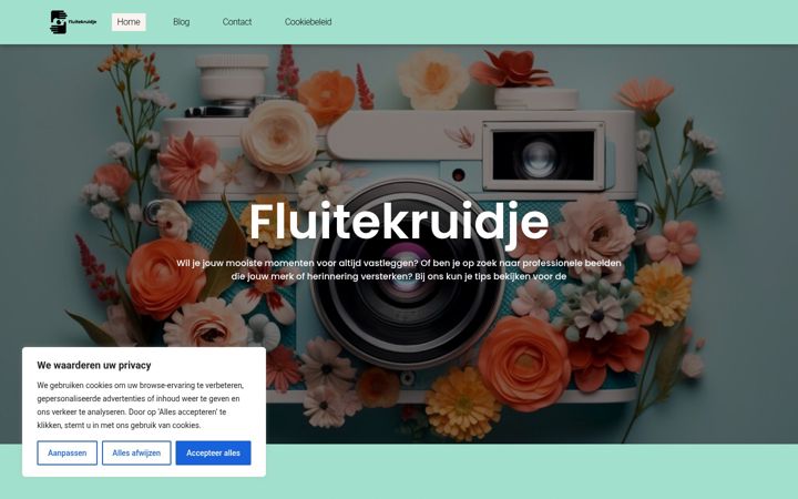 Screenshot of fluitekruidje.nl