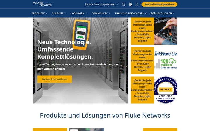 Screenshot of flukenetworks.de