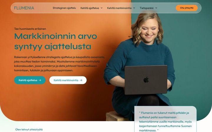Screenshot of flumenia.fi