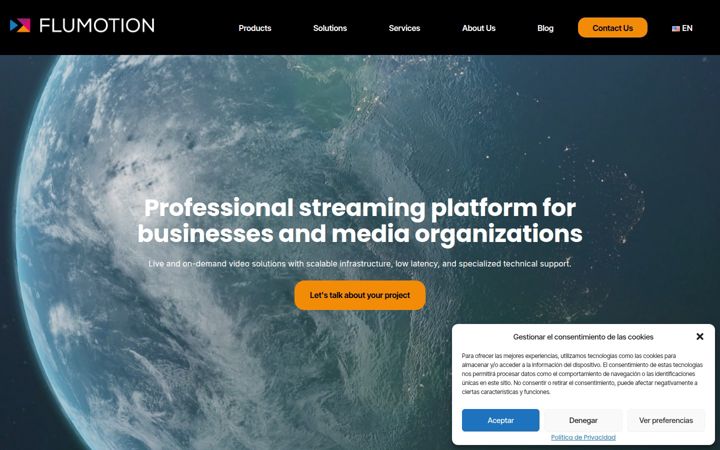 Screenshot of flumotion.com