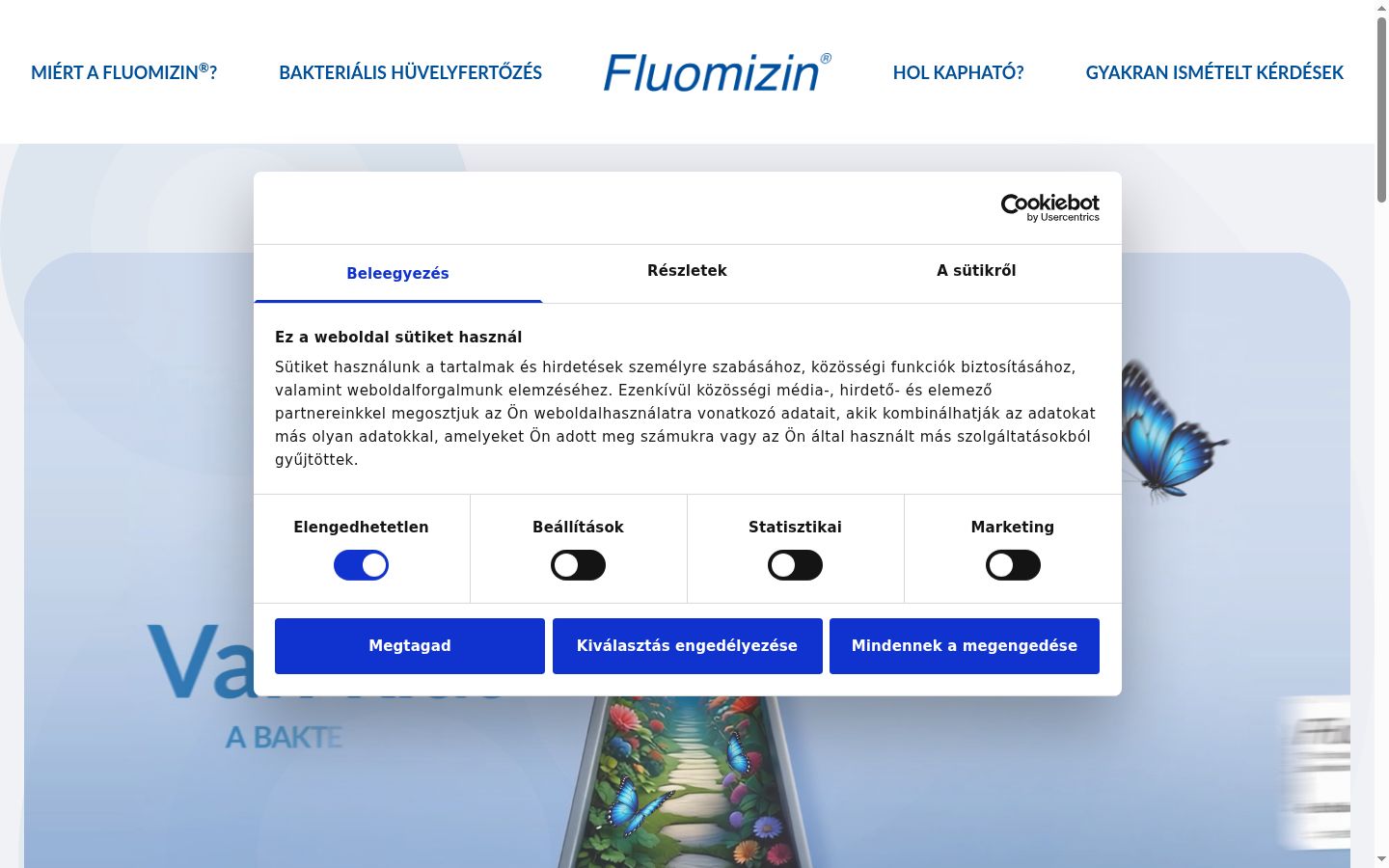 Kuvakaappaus suostumusbannerista, joka näytettiin ennen mitään vuorovaikutusta