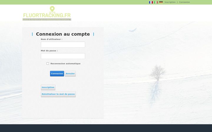 Screenshot of fluortracking.fr