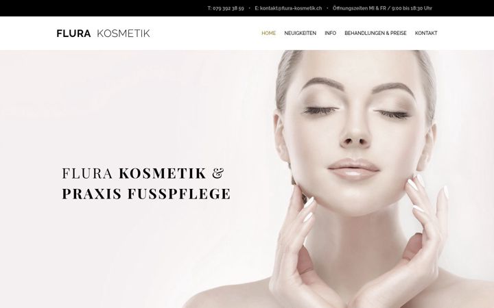 Screenshot of flura-kosmetik.ch