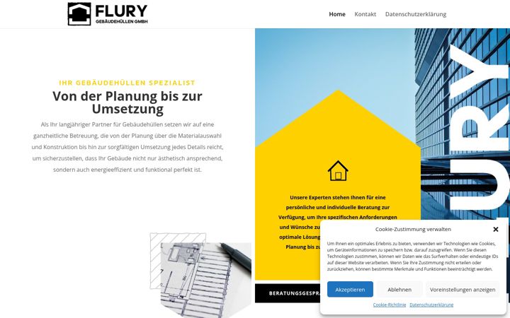 Screenshot of flury-bau.ch