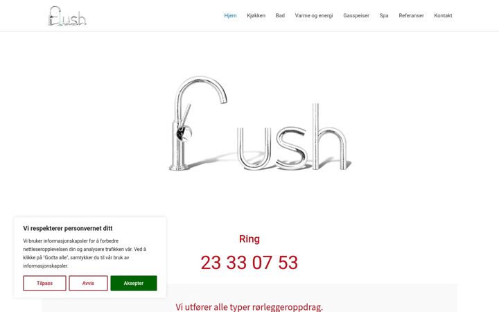Screenshot of flush-vvs.no
