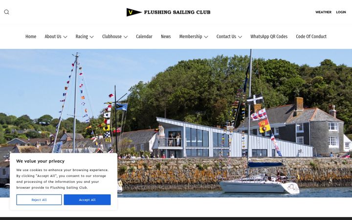 Screenshot of flushingsailingclub.co.uk