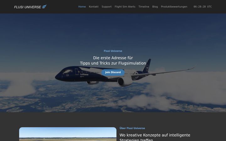 Screenshot of flusi-universe.de