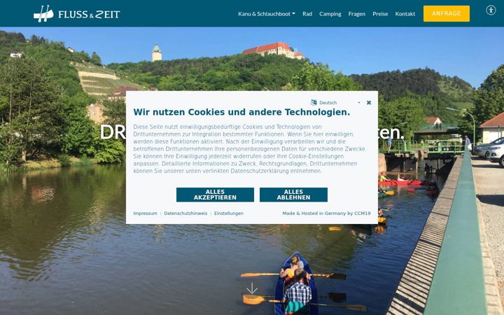 Screenshot of fluss-und-zeit.de