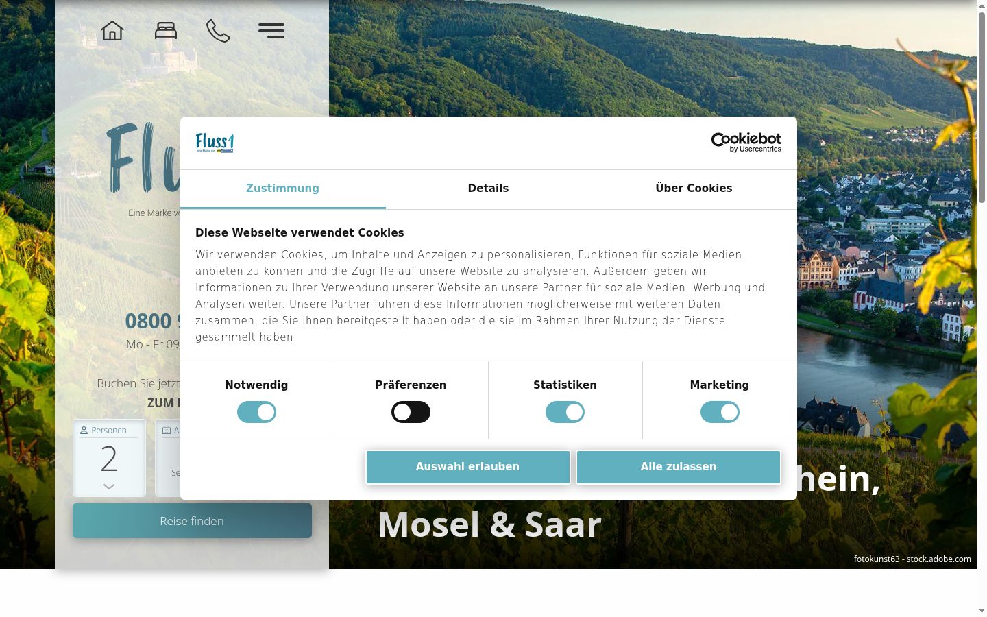 Screenshot tal-banner tal-kunsens muri qabel kwalunkwe interazzjoni