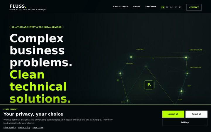Screenshot of flusscreative.com