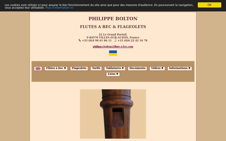 Screenshot of flute-a-bec.com