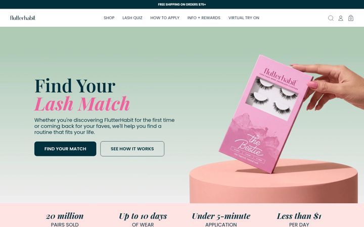Screenshot of flutterhabit.com