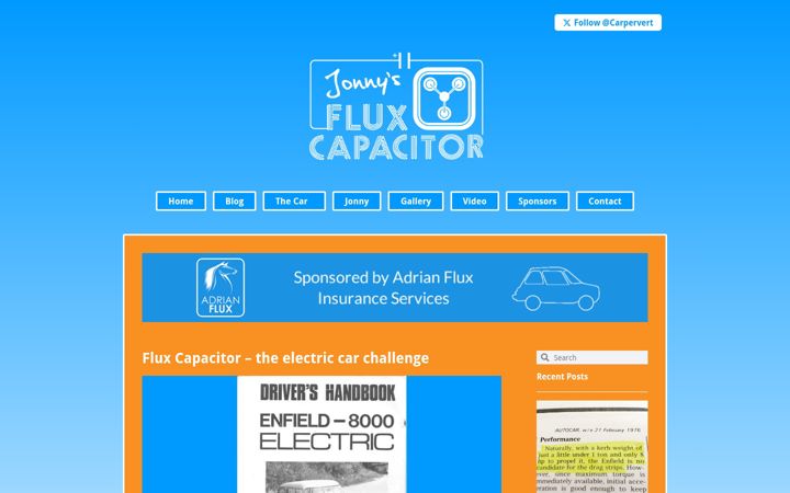 Screenshot of flux-capacitor.co.uk
