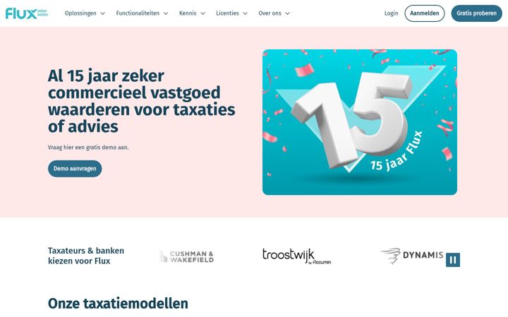 Screenshot of flux.nl