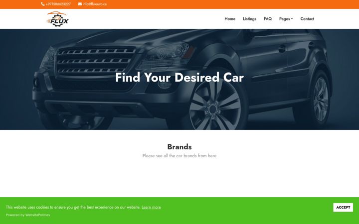 Screenshot di fluxauto.ca