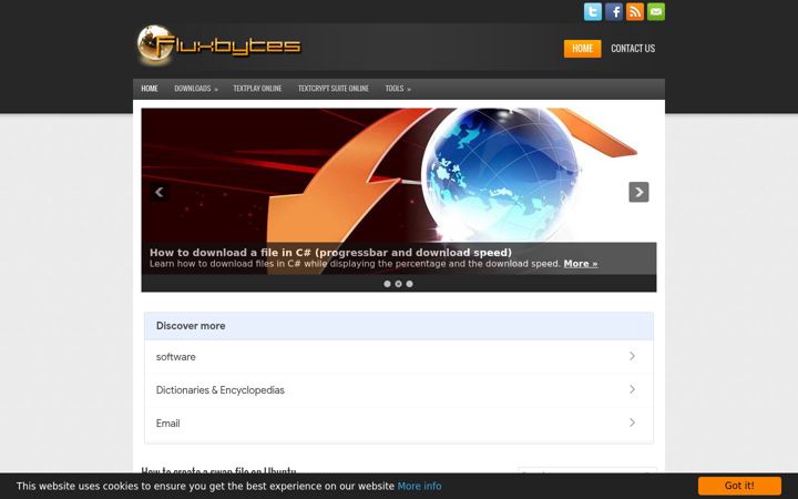 Screenshot of fluxbytes.com