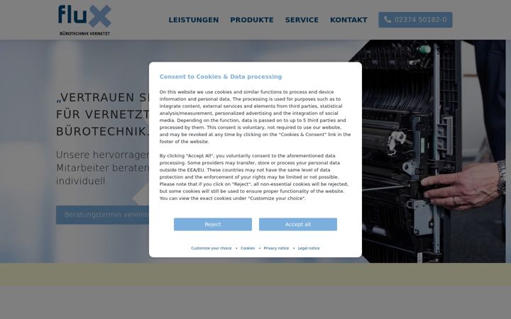 Screenshot of fluxflux.de