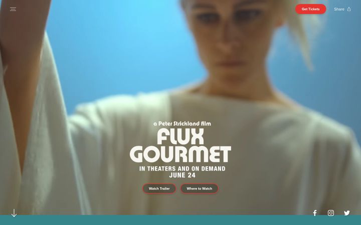 Screenshot of fluxgourmetfilm.com