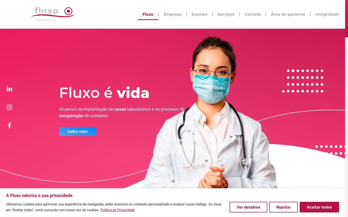 Screenshot του banner συγκατάθεσης που εμφανίστηκε πριν από οποιαδήποτε αλληλεπίδραση