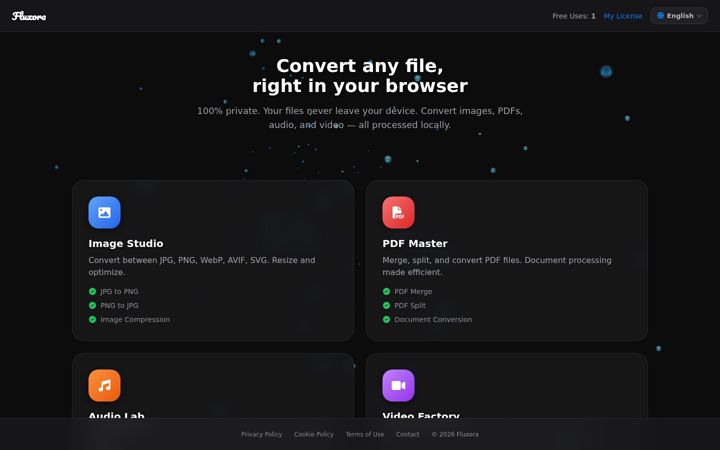 Screenshot of fluxora.site