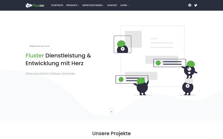 Screenshot von fluxter.net