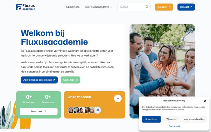 Screenshot of fluxusacademie.be