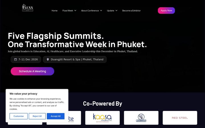 Screenshot of fluxxconference.com